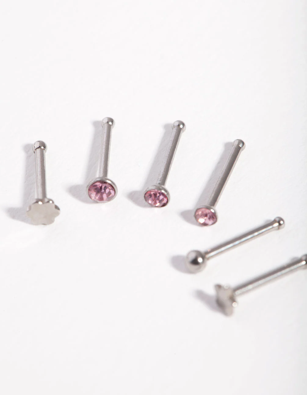 Surgical Steel Graduated Star Nose Stud 6-Pack - Image 2