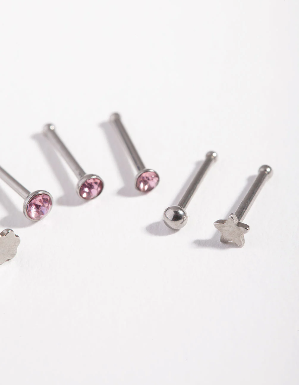 Surgical Steel Graduated Star Nose Stud 6-Pack - Image 3