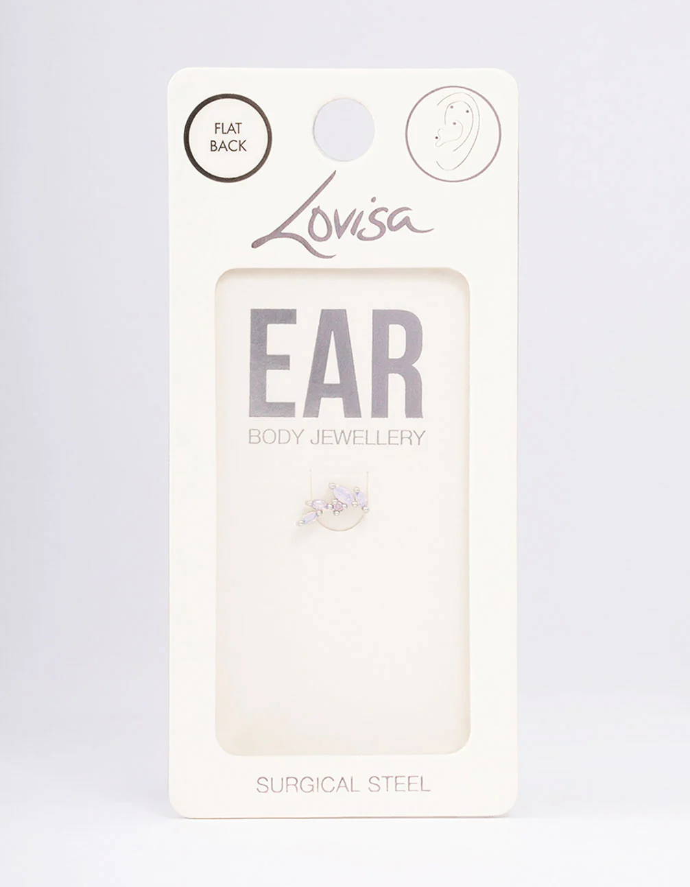 Surgical Steel Marquise Crawler Flat Back - Image 3
