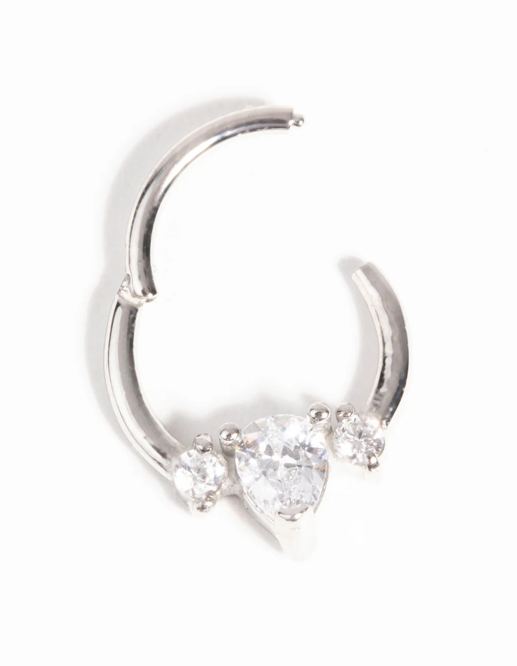 Surgical Steel Diamante Clicker Ring - Image 2