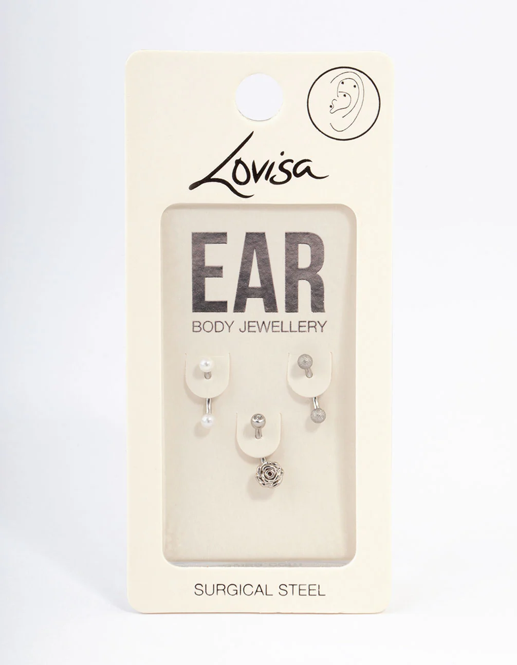 Surgical Steel Rose & Faux Pearl Barbell Pack - Image 3