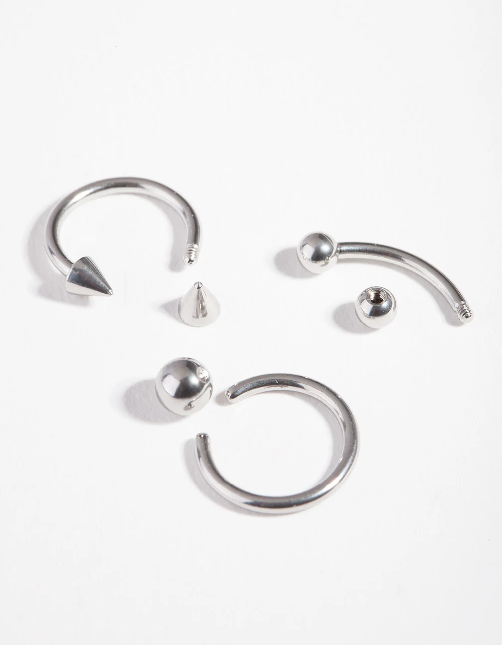 Surgical Steel Spike Ring Barbell Pack - Image 3