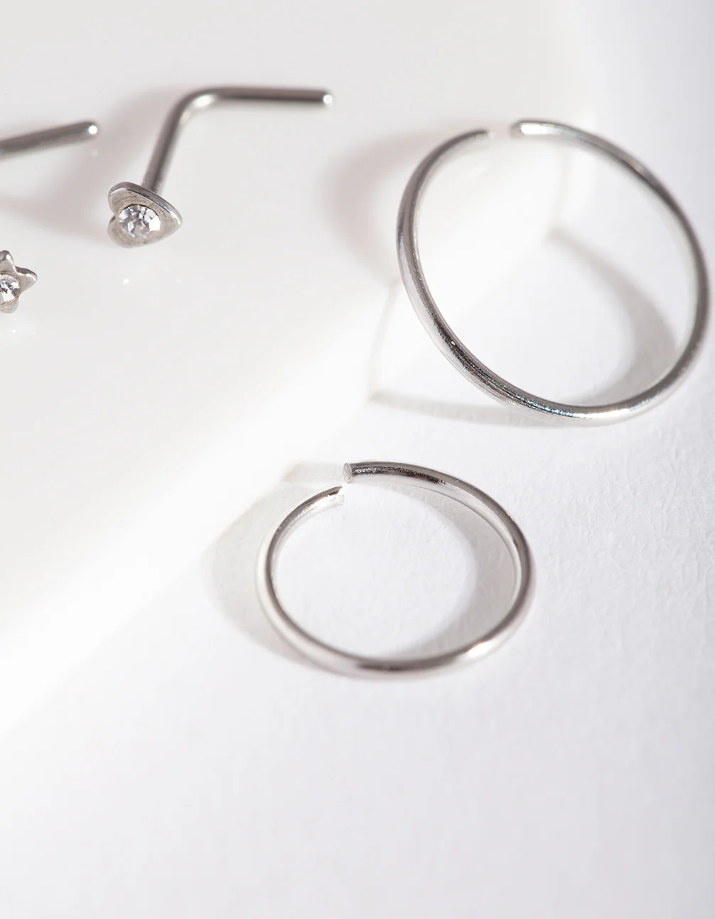 Surgical Steel Heart Nose Ring 4-Pack - Image 3