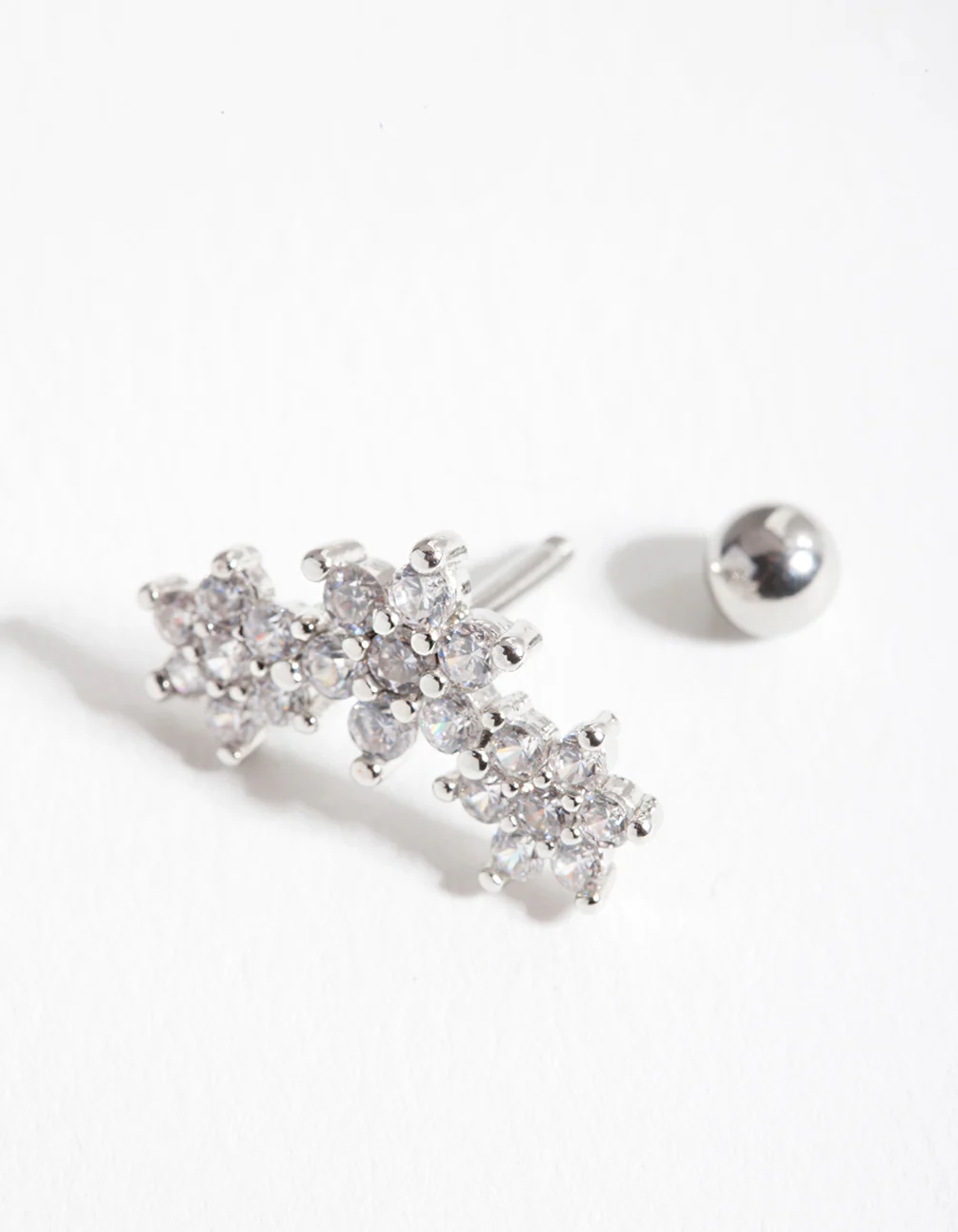 Surgical Steel Statement Flower Bar Bell - Image 2