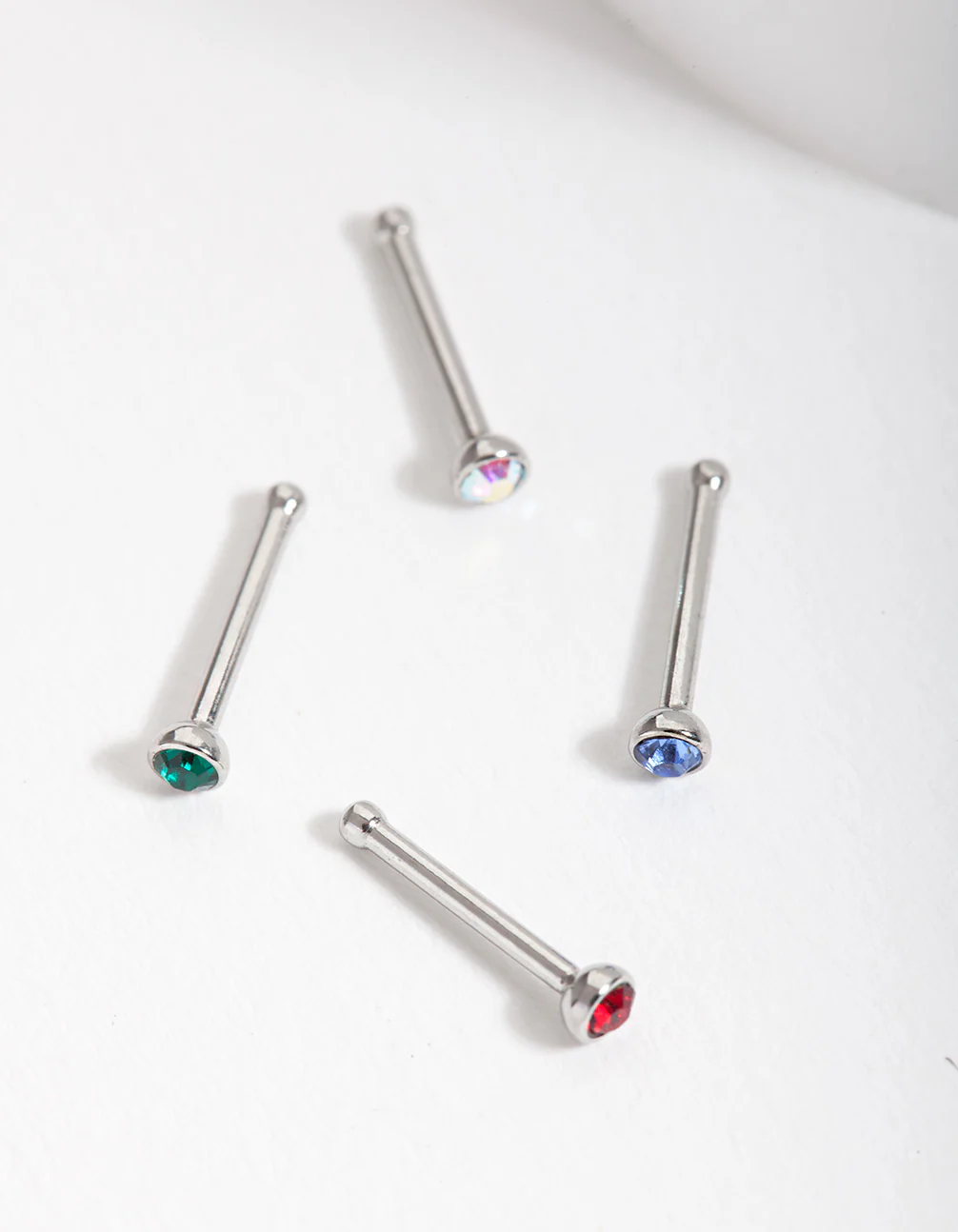 Surgical Steel Jewel Nose Stud 4-Pack - Image 2