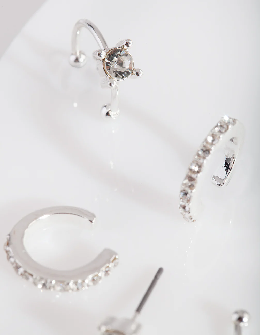 Silver Classic Diamante Ear Stack - Image 3