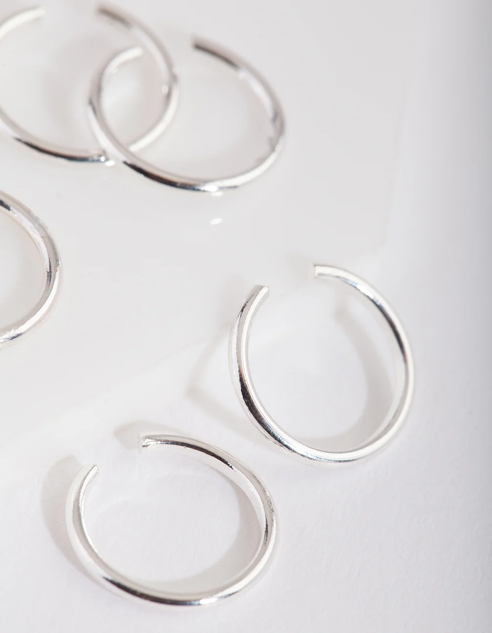 Silver Mini Faux Body Jewellery Rings - Image 2