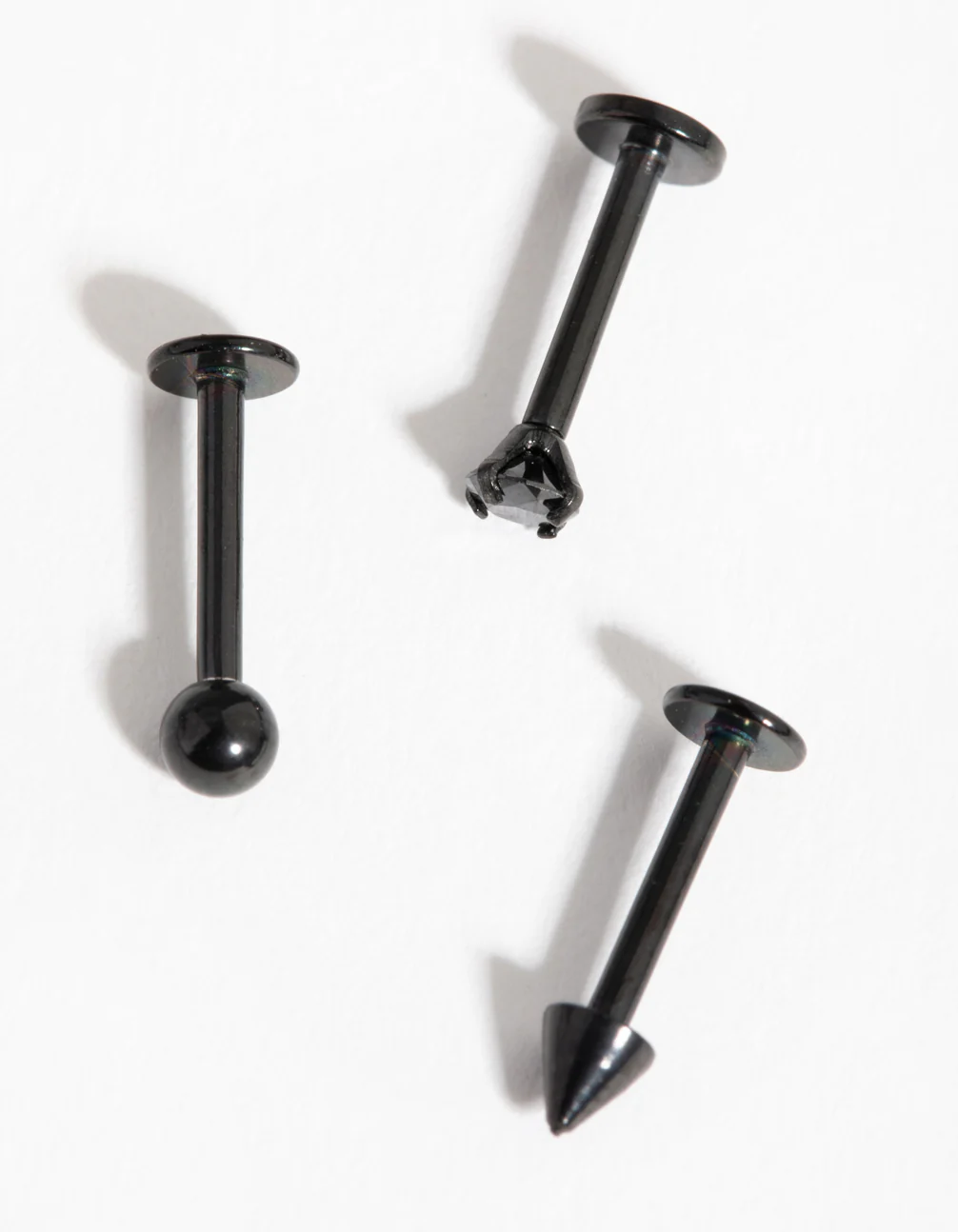 Matte Diamante Spiked Flat Back 3-Pack - Image 3