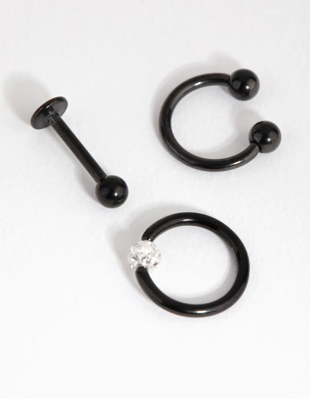 Matte Surgical Steel Ferido Stud & Ring Earring Pack - Image 2