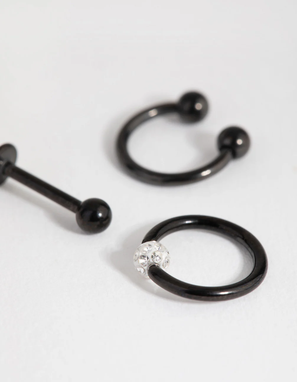 Matte Surgical Steel Ferido Stud & Ring Earring Pack - Image 3