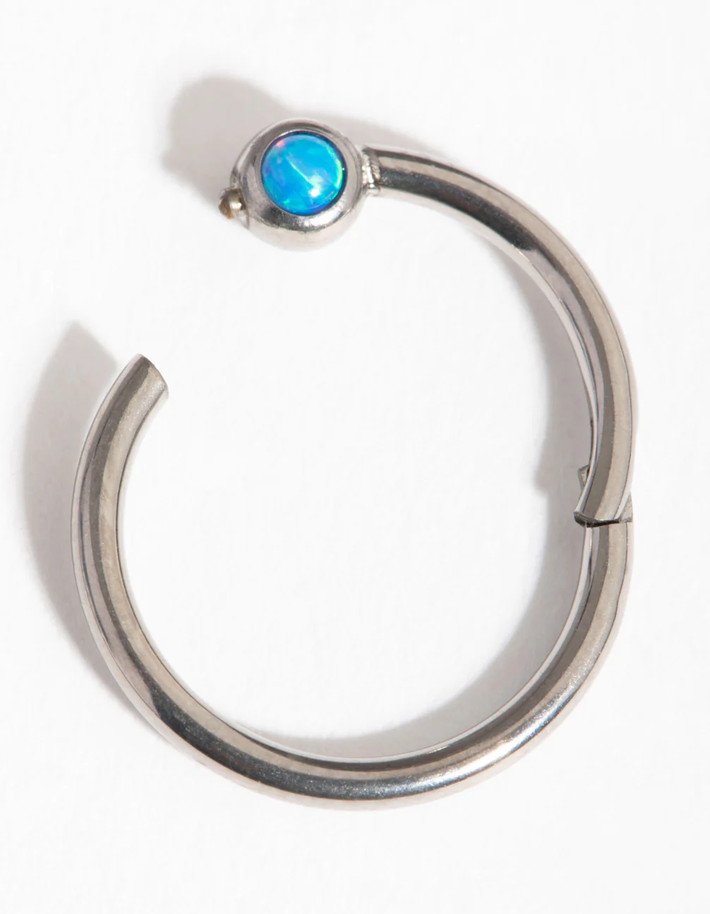 Titanium Faux Opal Belly Ring - Image 2