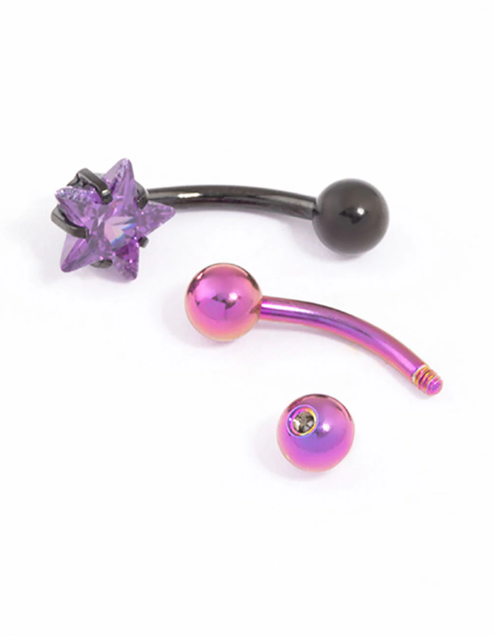Surgical Steel Star Belly Ring Pack - Image 2