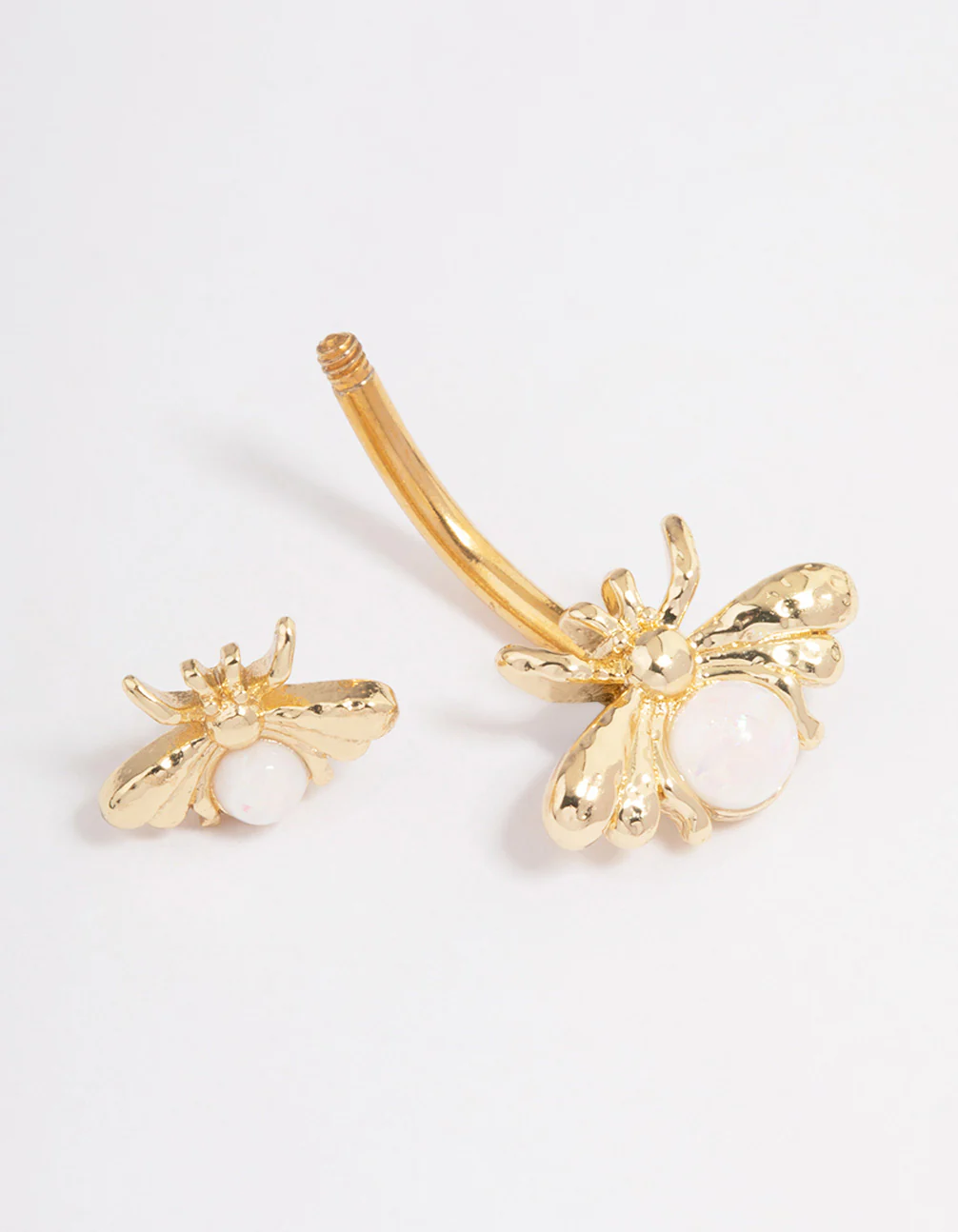 Gold Plated Surgical Steel Firefly Duo Belly Ring - Image 2