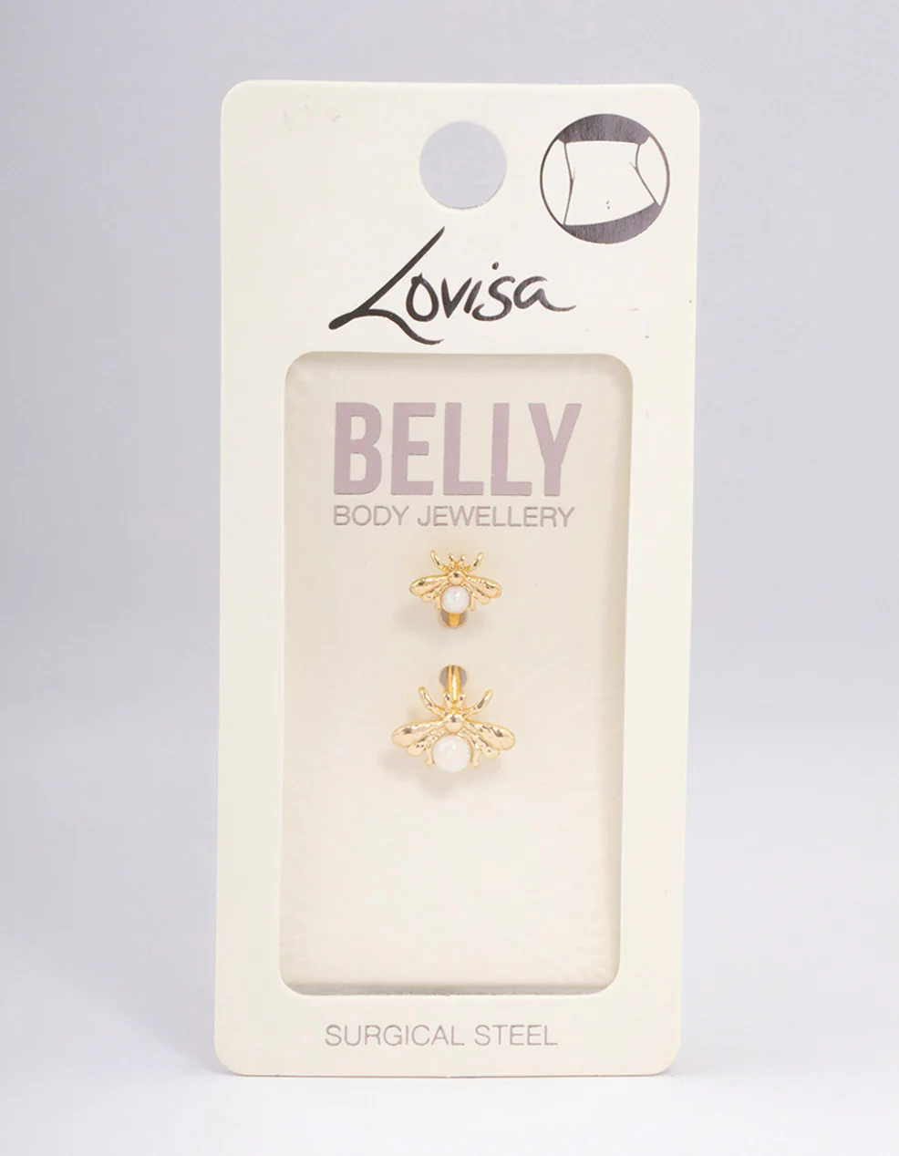 Gold Plated Surgical Steel Firefly Duo Belly Ring - Image 3