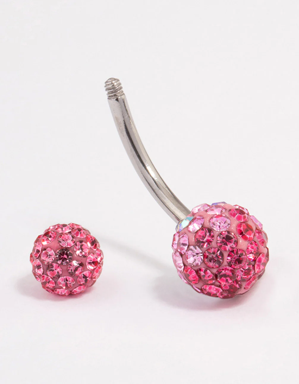 Surgical Steel Disco Ball Belly Ring - Image 2