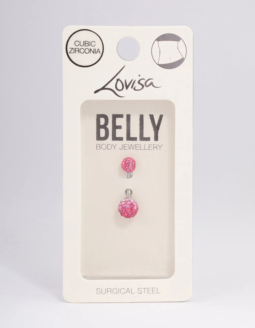 Surgical Steel Disco Ball Belly Ring - Image 3