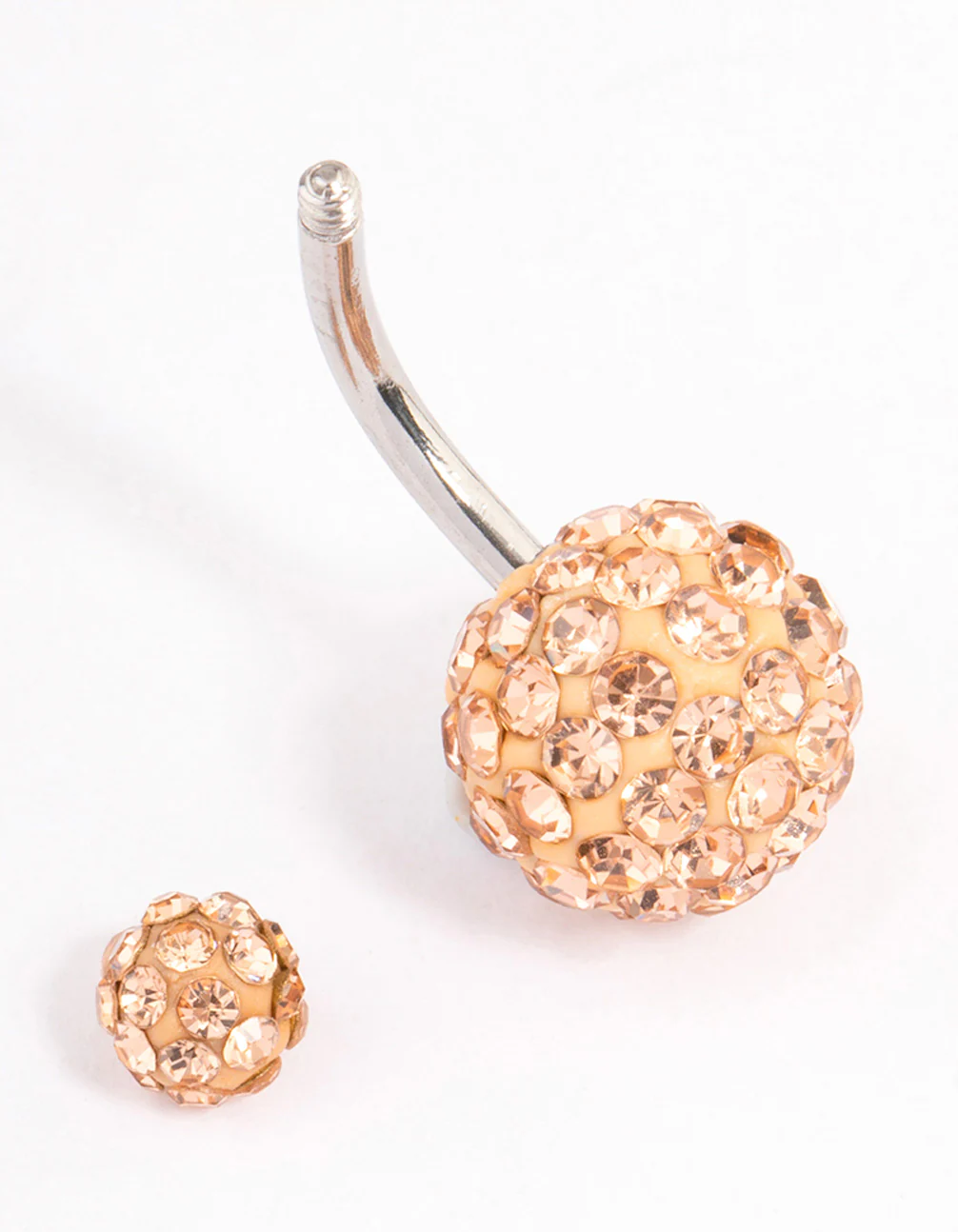 Surgical Steel Disco Ball Belly Ring - Image 2