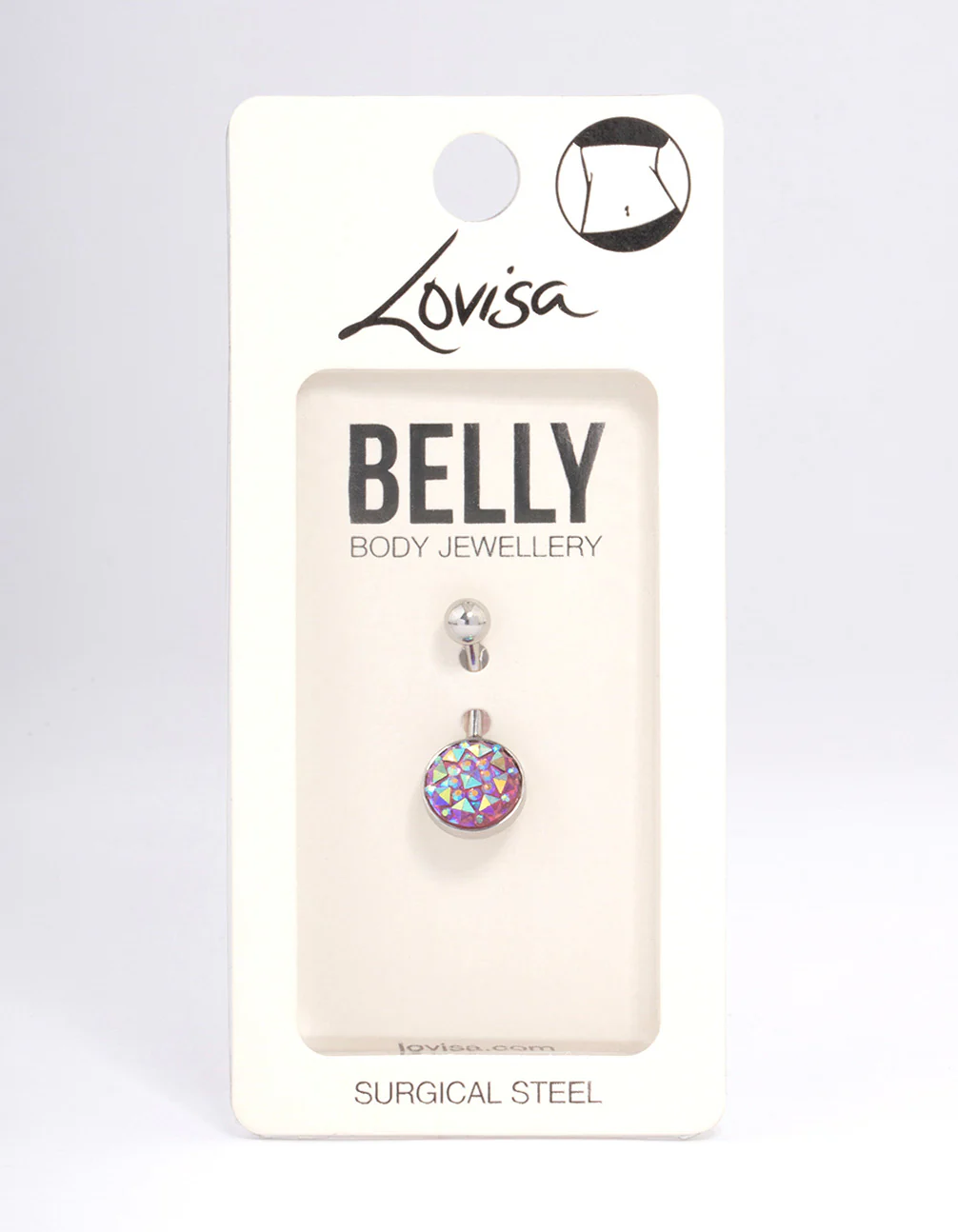 Surgical Steel Mermaid Bezel Belly Ring - Image 3
