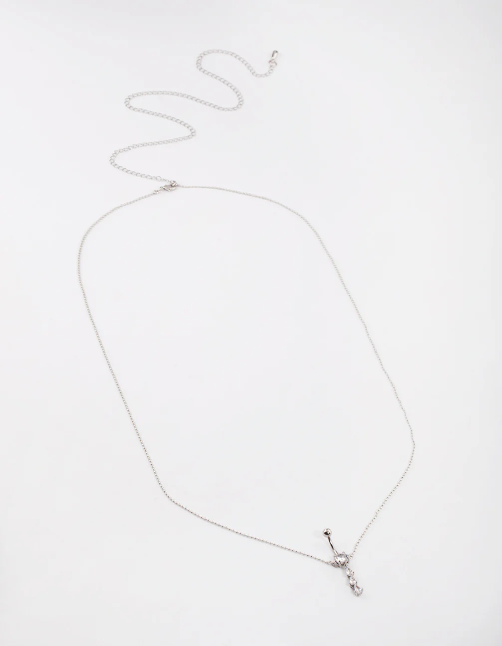 Surgical Steel Pear Drop Belly Ring Chain - Image 2