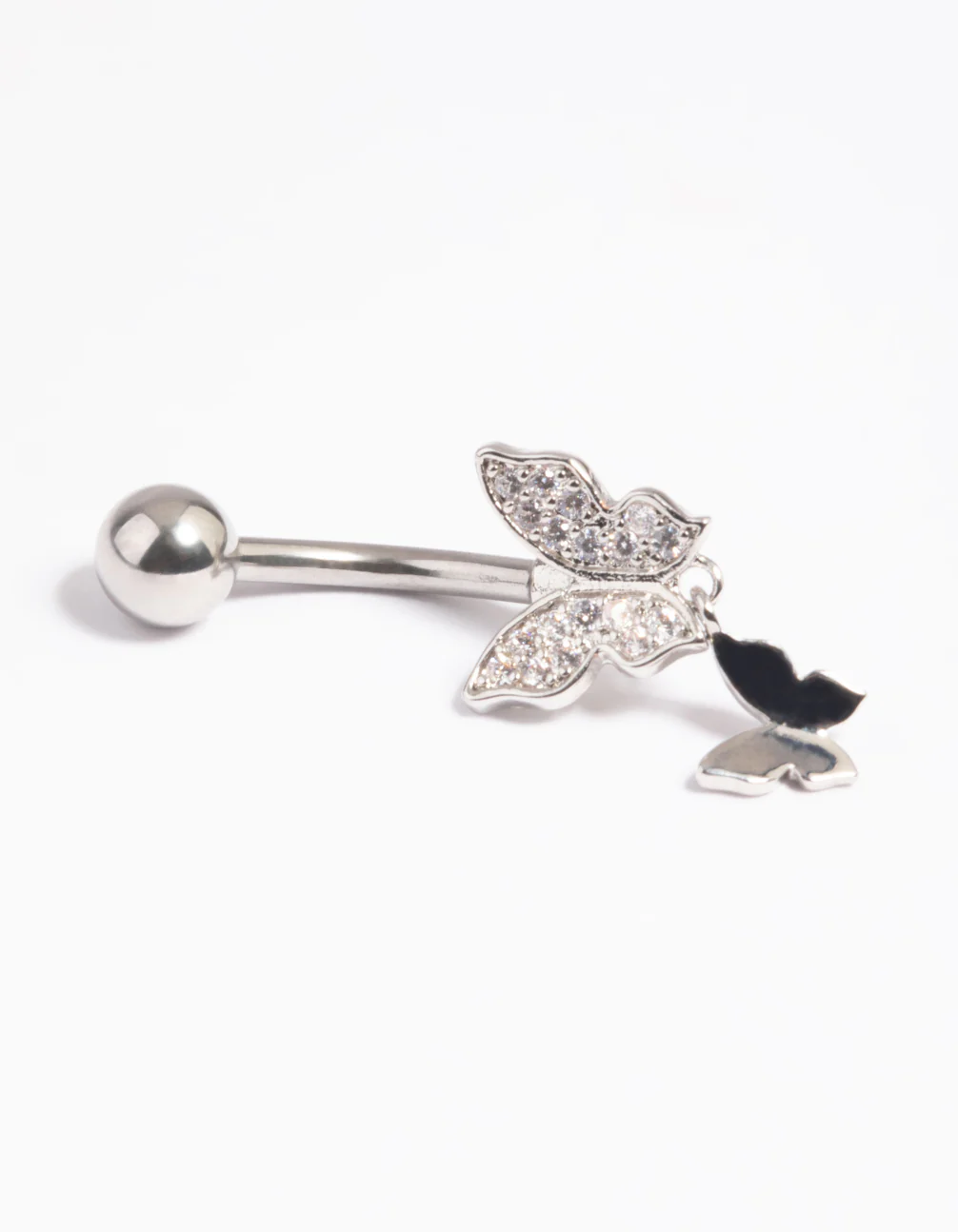 Surgical Steel Butterfly Belly Bar - Image 2