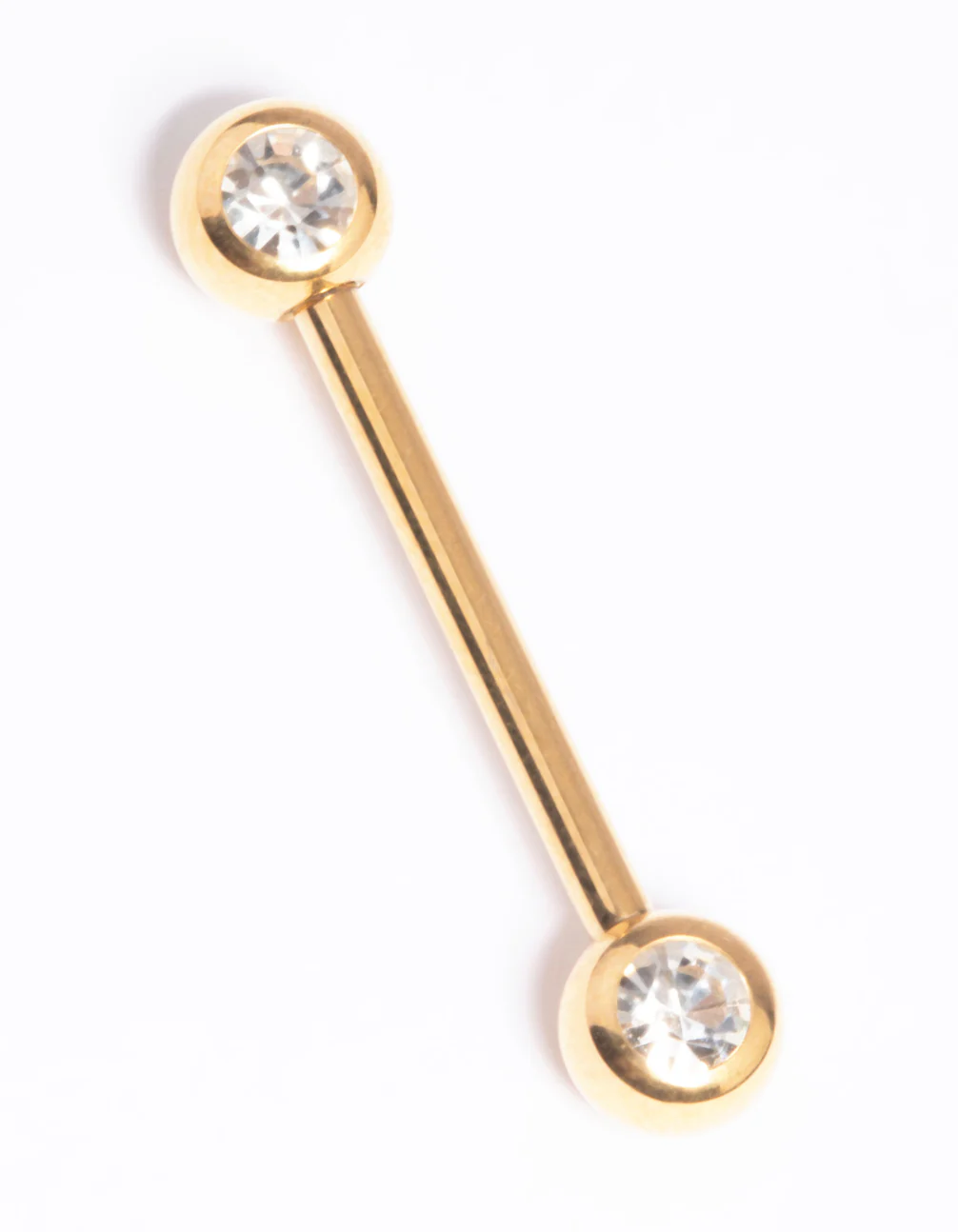 Gold Plated Titanium Nipple Bar - Image 2