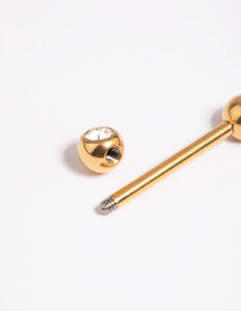 Gold Plated Titanium Nipple Bar - Image 3