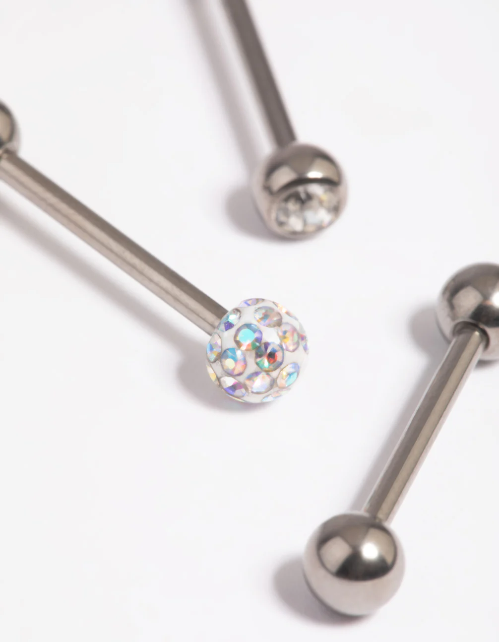 Titanium Pave Tongue Rings - Image 2