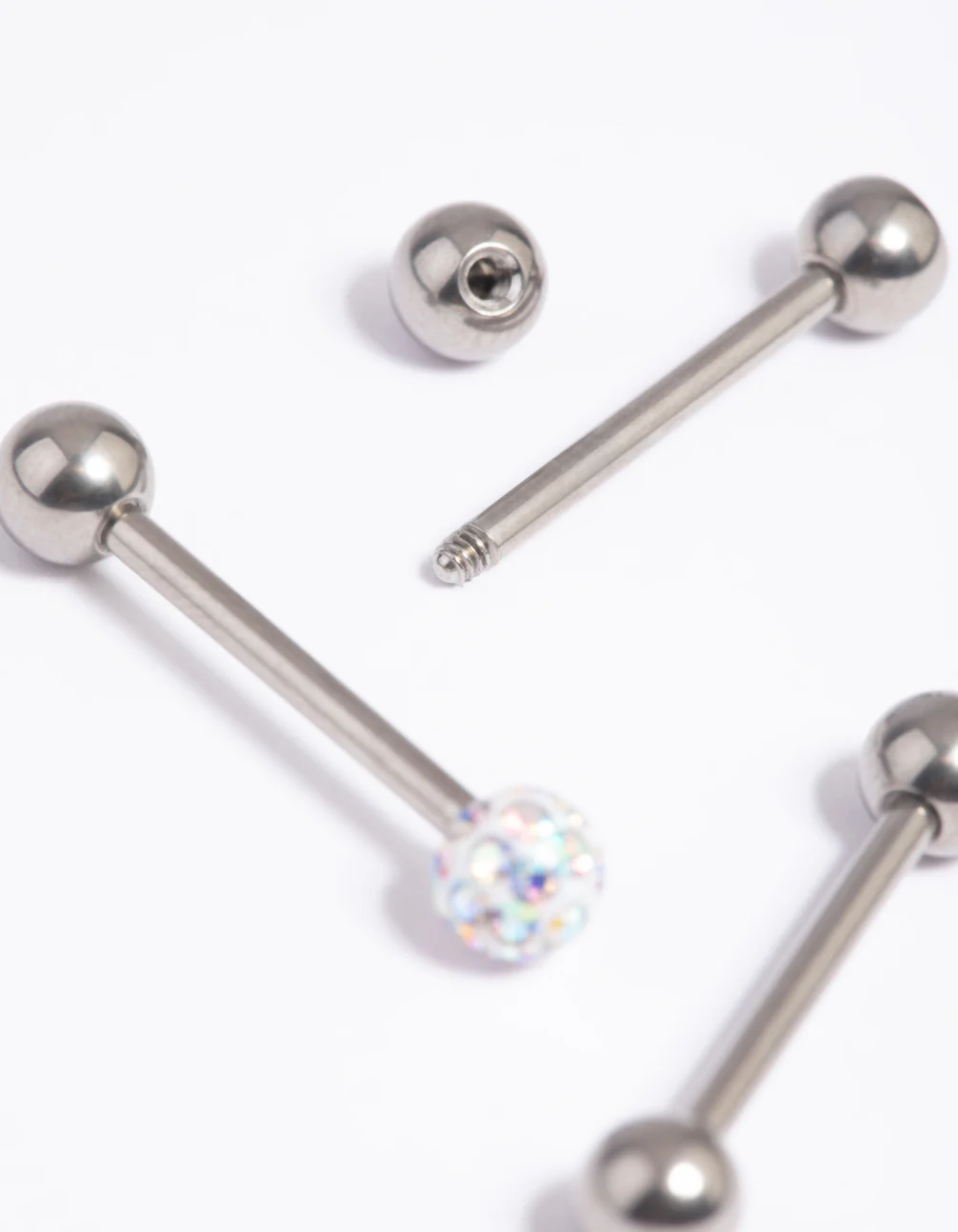 Titanium Pave Tongue Rings - Image 3