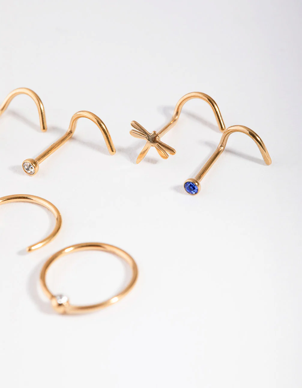 Surgical Steel Diamante Animal Nose Ring 6-Pack - Image 3