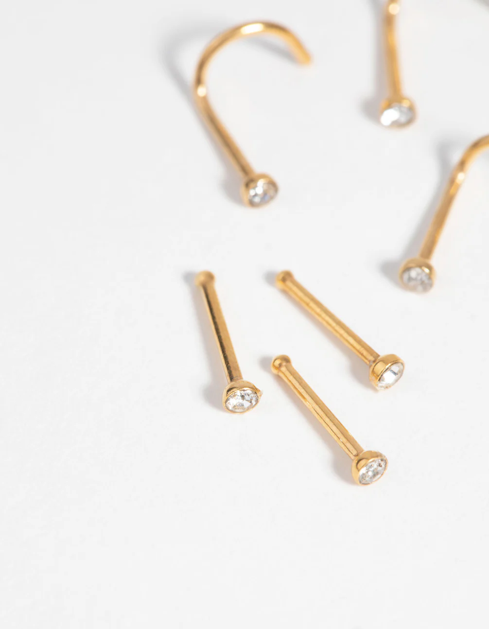 Gold-Plated Surgical Steel Nose Stud 6-Pack - Image 3