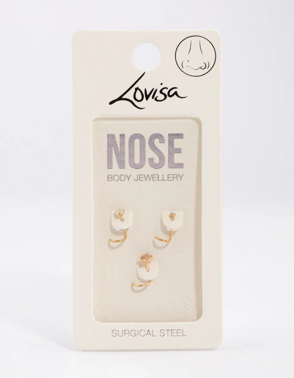 Gold Plated Surgical Steel Flower Nose Stud Pack - Image 3