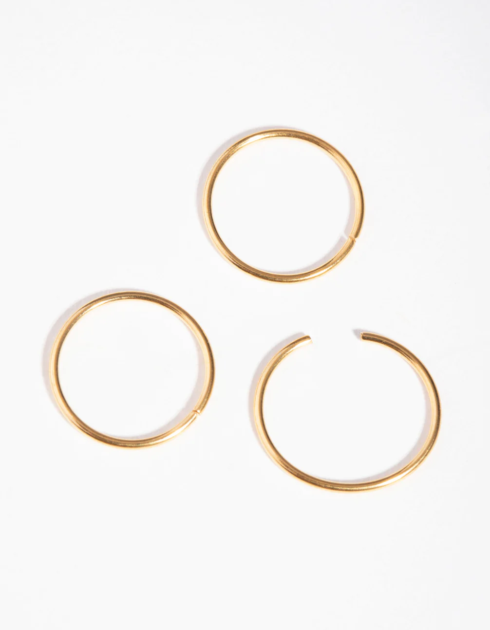 Gold Plain Nose Ring Pack - Image 2