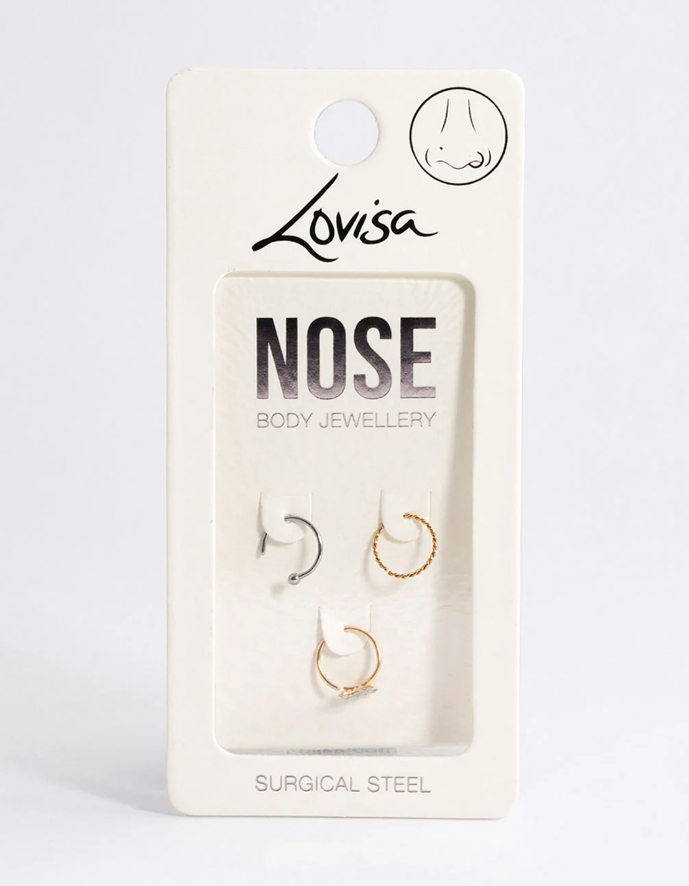 Surgical Steel Mixed Cubic Zirconia Nose Stud Pack - Image 4