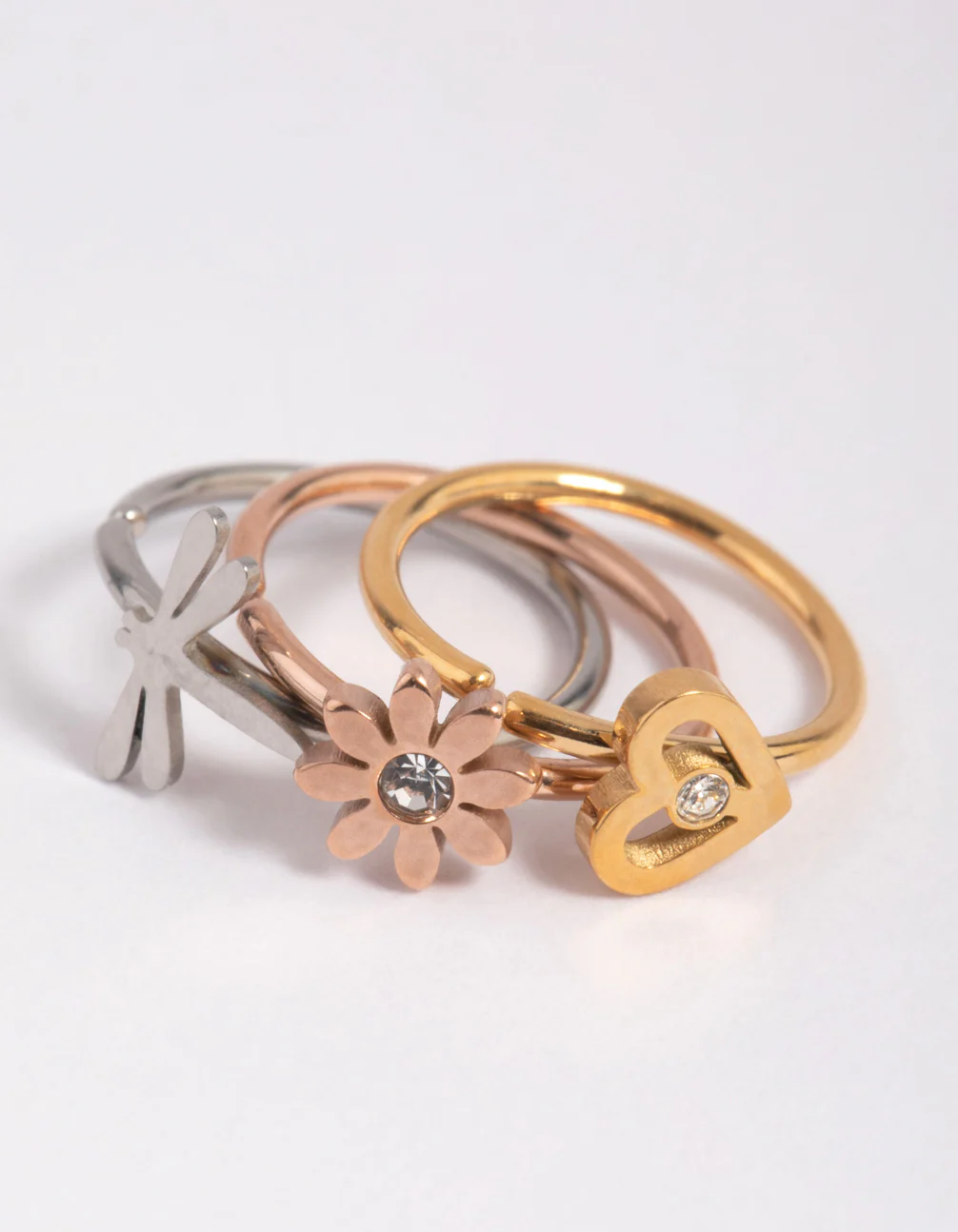 Surgical Steel Charm Nose Ring Pack - Image 3