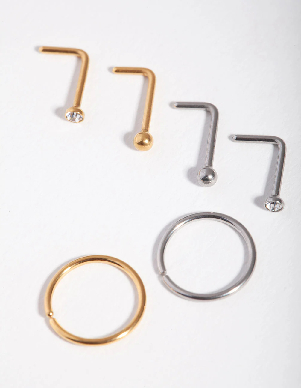 5mm Simple Nose Stud 6-Pack - Image 2