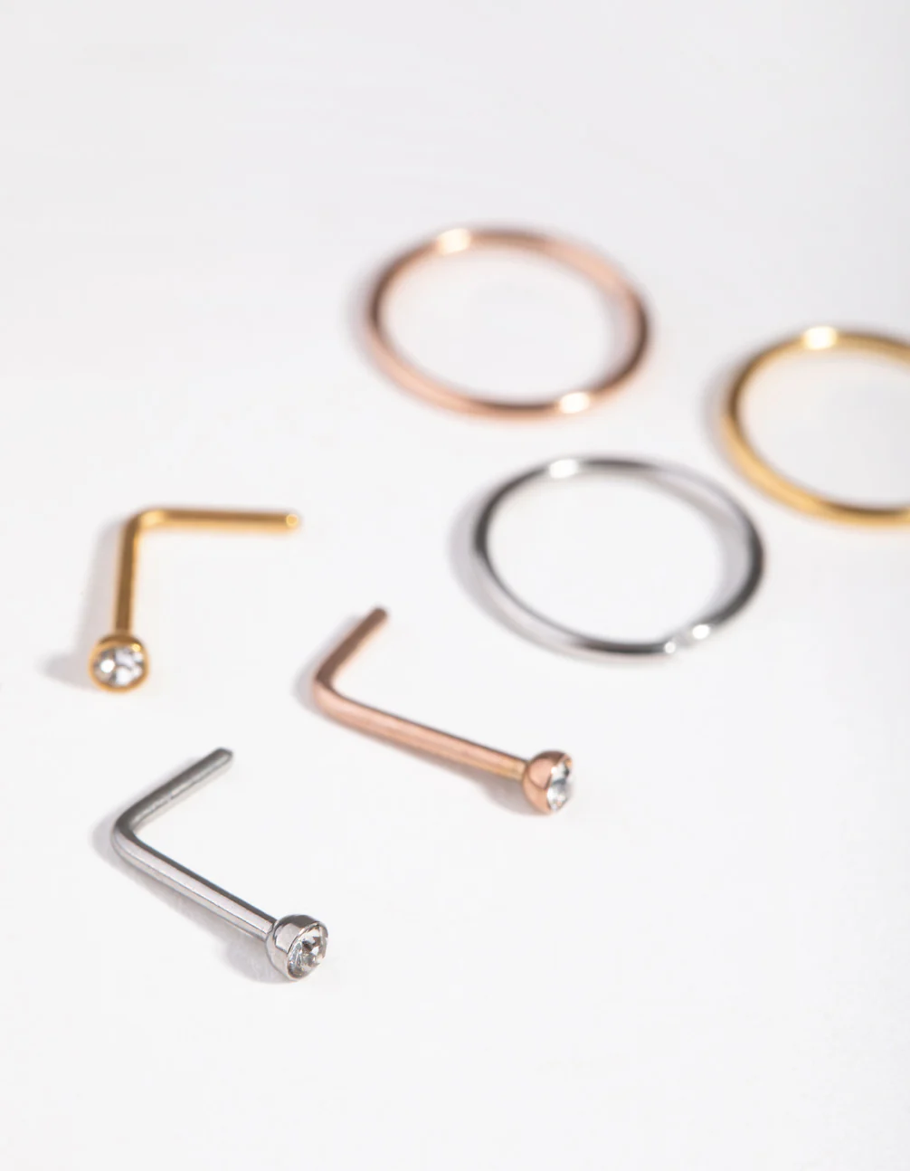 5mm Thick Nose Ring 6-Pack - Image 2