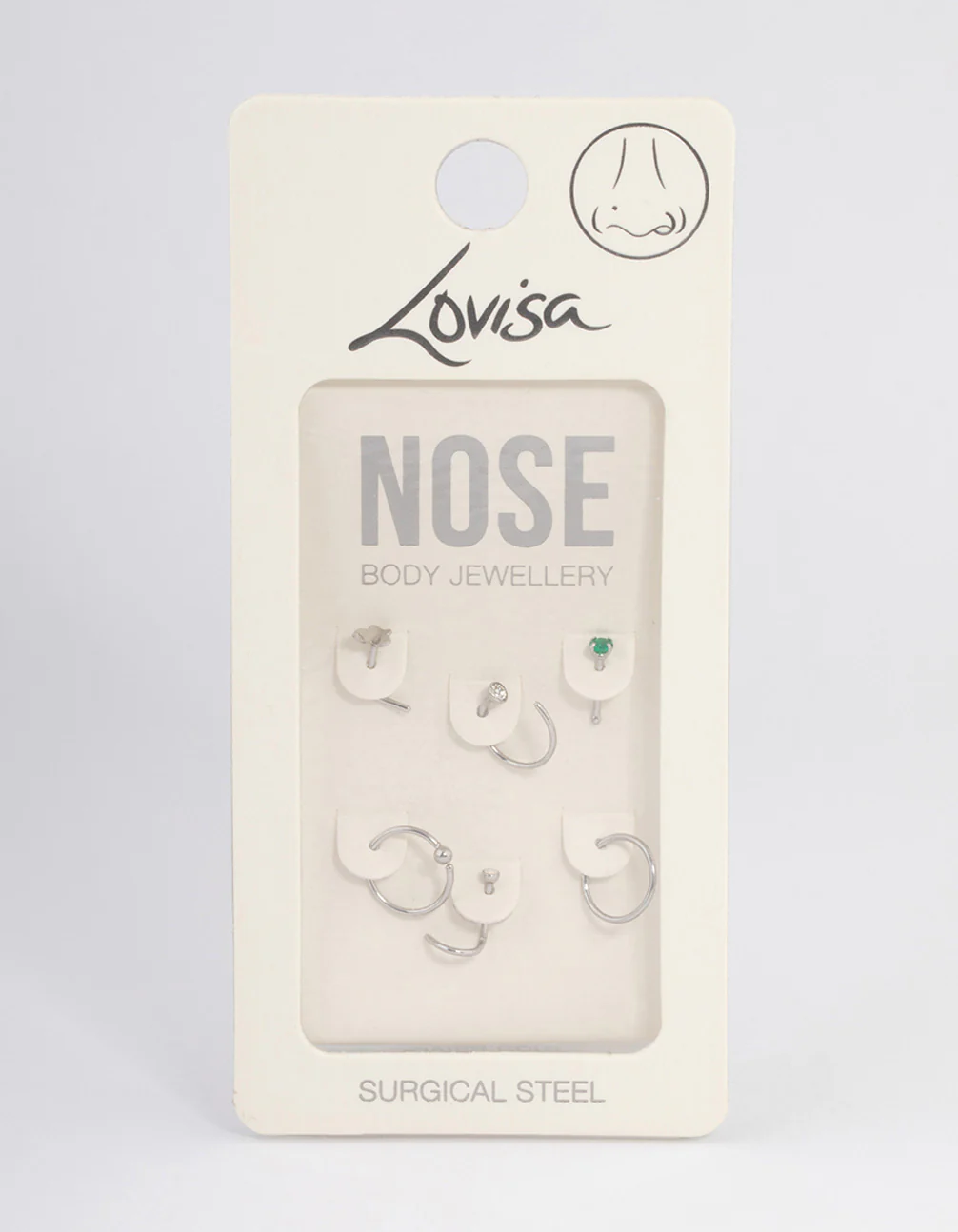 Surgical Steel Butterfly Green Nose 6-Pack - Image 3