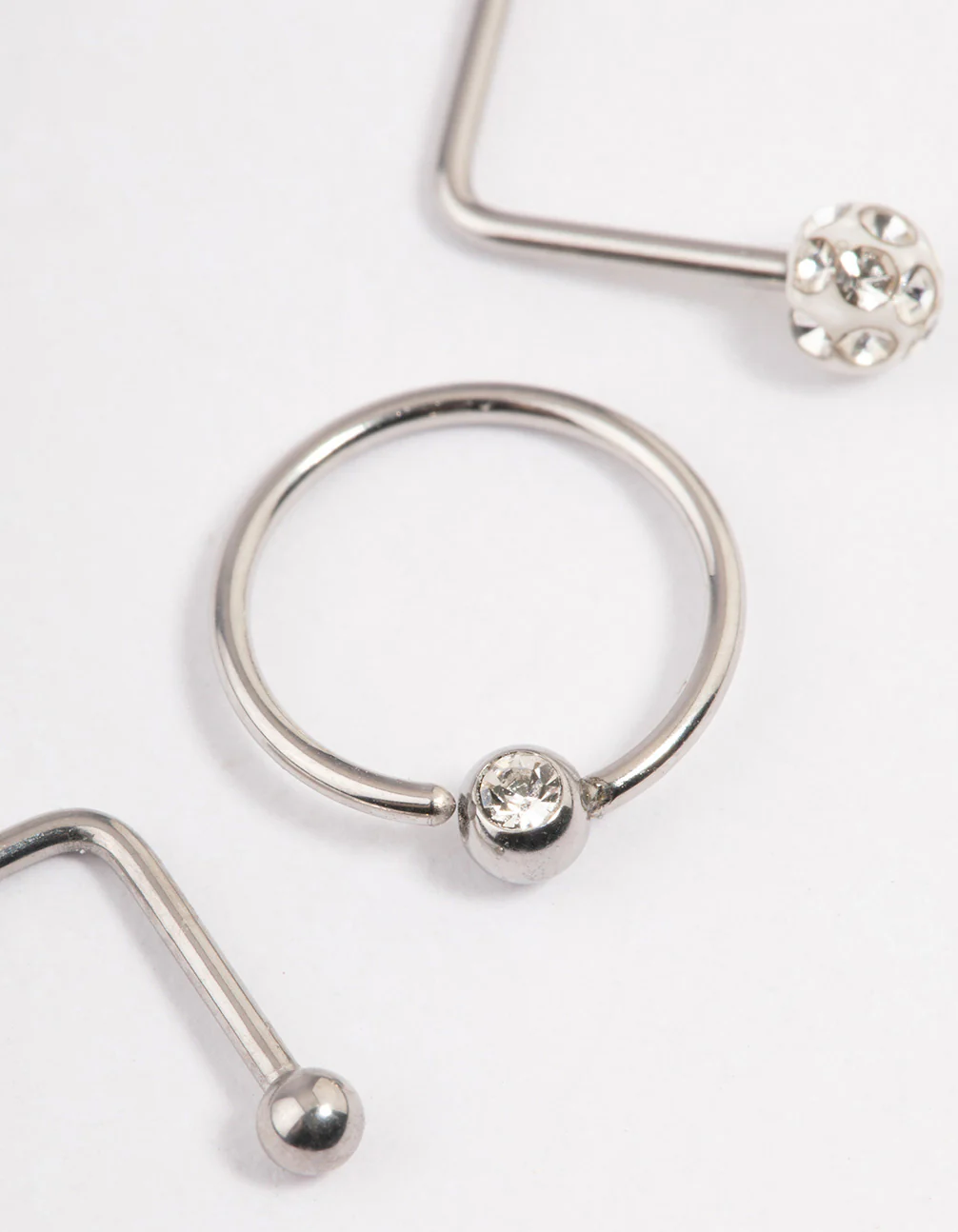Surgical Steel Pave Ball Nose Stud Pack - Image 2