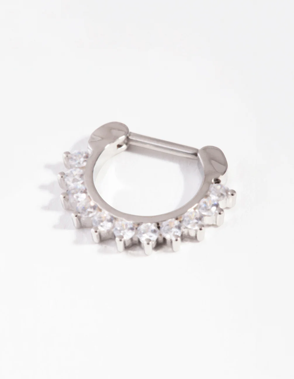 Surgical Steel Cubic Zirconia Septum