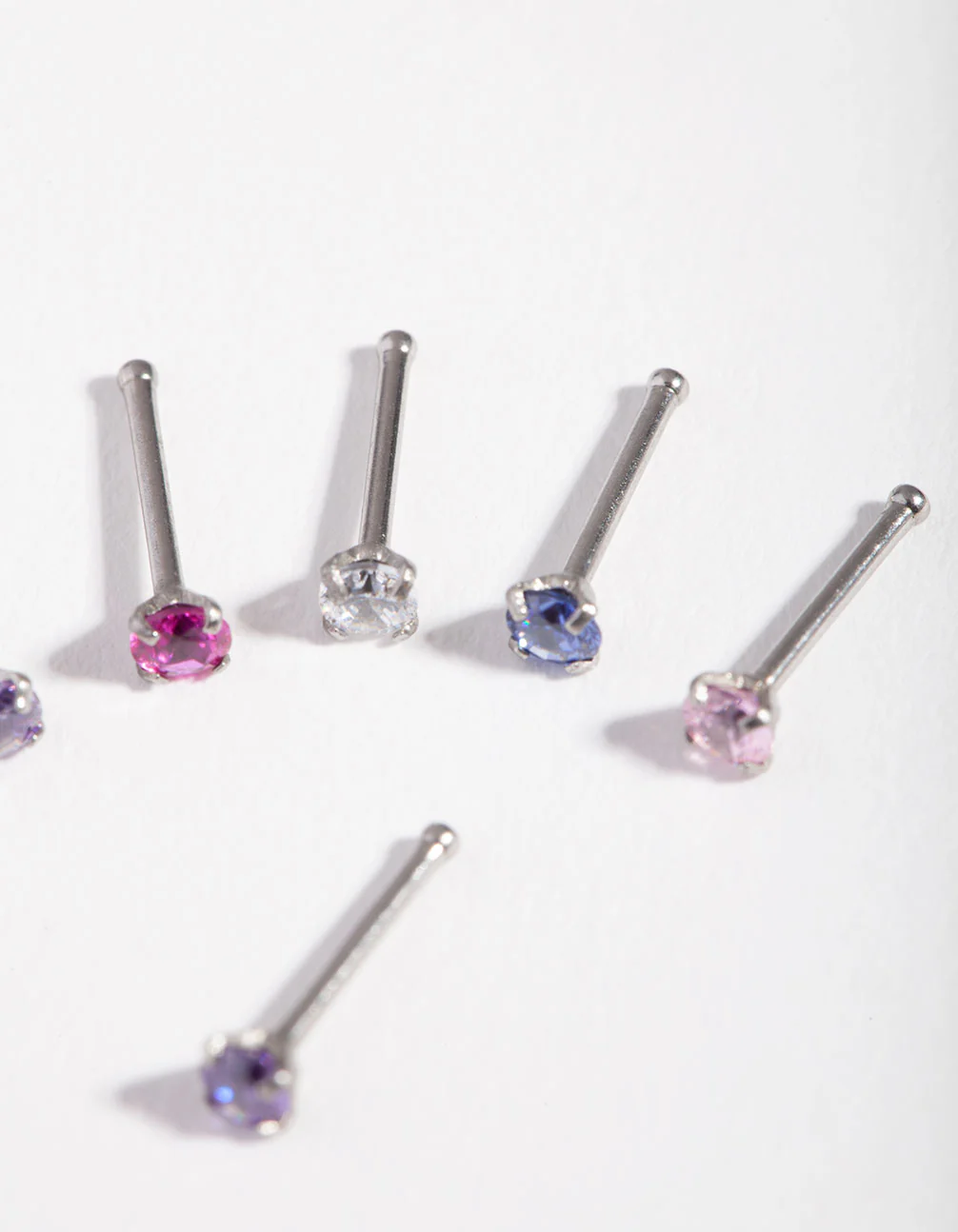 Surgical Steel Diamante Nose Stud 6-Pack - Image 3
