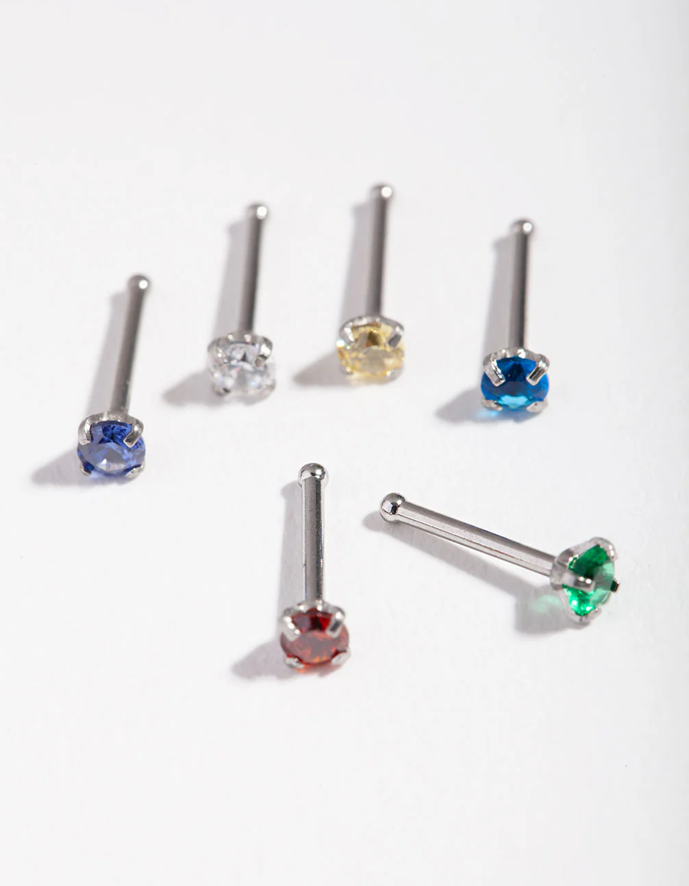 Surgical Steel Diamante Nose Stud 6-Pack - Image 3