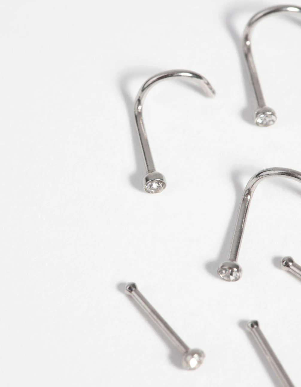 Surgical Steel Nose Studs with Diamantes - Image 2