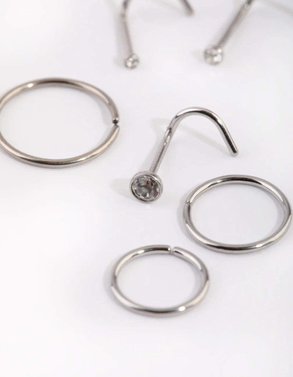 Surgical Steel Diamante Nose Stud 6-Pack - Image 3