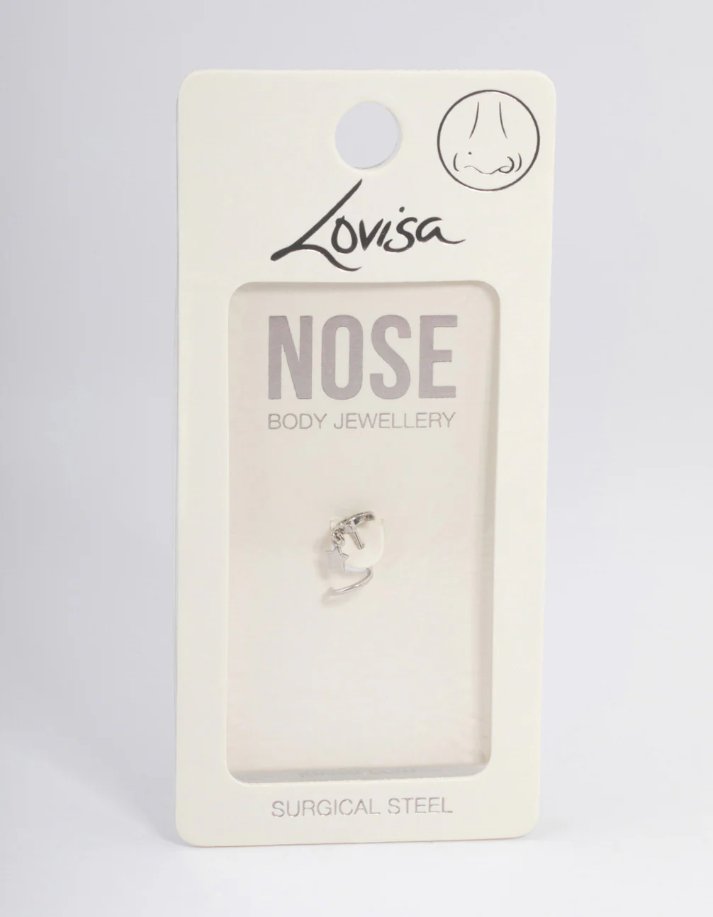 Surgical Steel Moon Nose Stud - Image 3