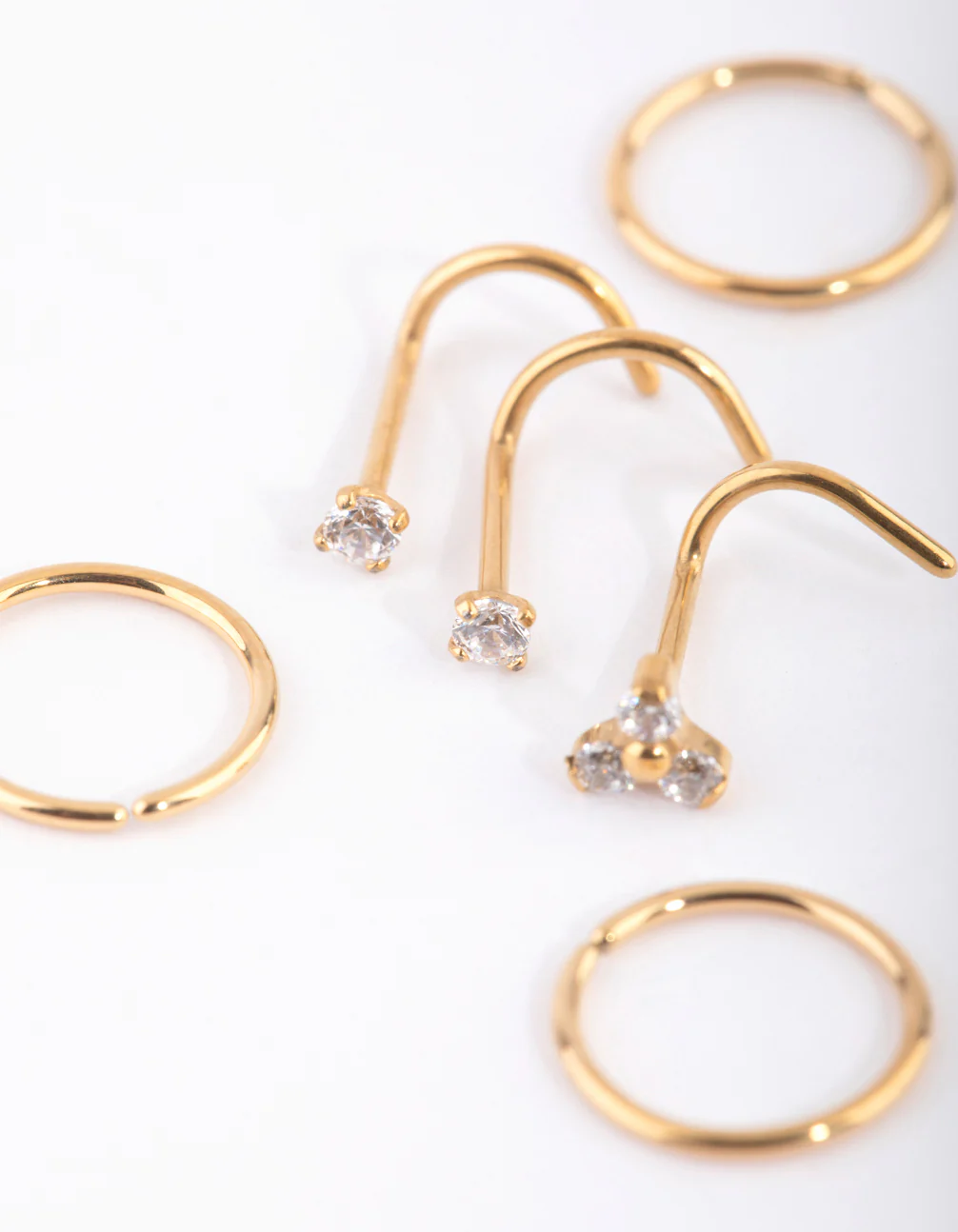 Titanium Diamante Nose Studs - Image 3
