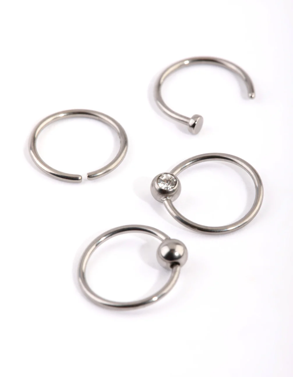 Titanium Mixed Nose Ring 4-Pack - Image 3