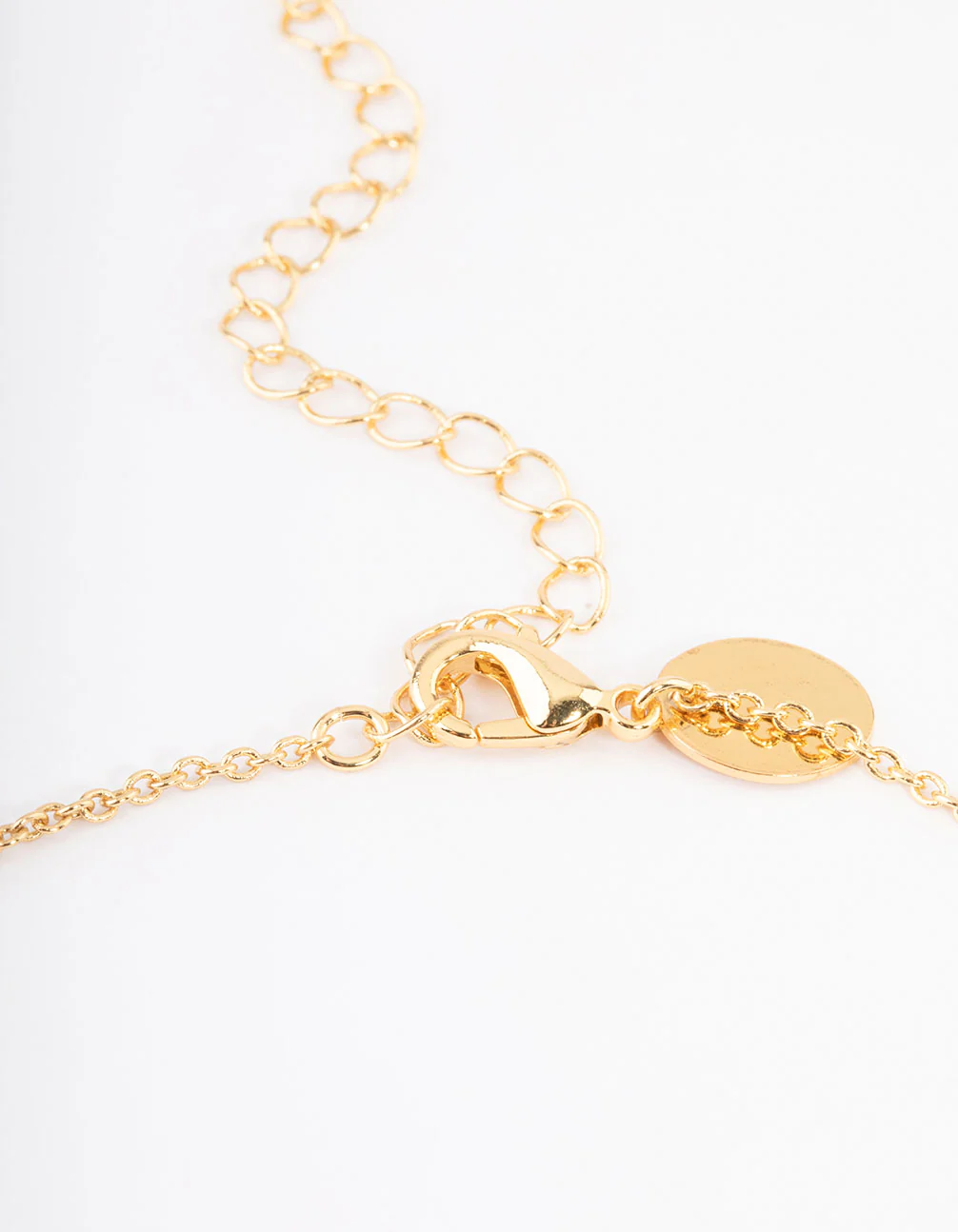 Gold Plated Cubic Zirconia Dainty Chain Drop Necklace - Image 3