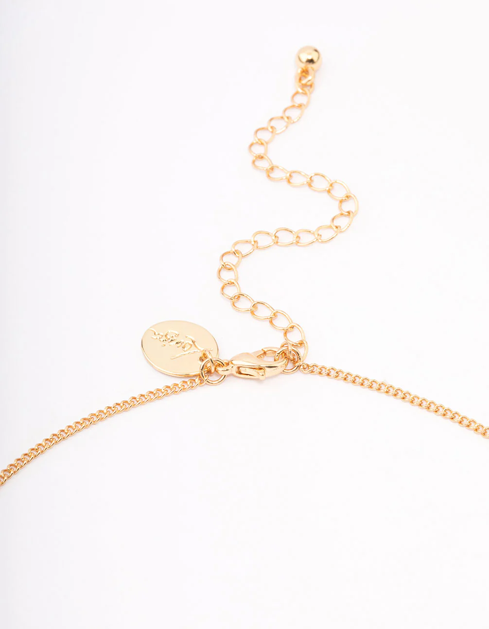 Gold Plated Cubic Zirconia Semi-Precious Donut Necklace - Image 3