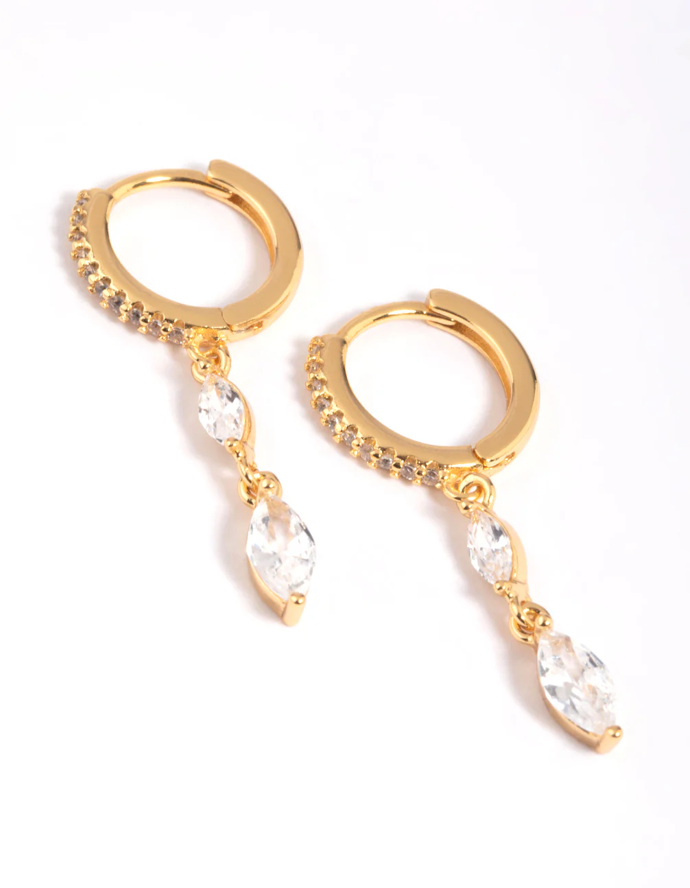 Gold Plated Dainty Huggie Hoop Earrings - Image 4