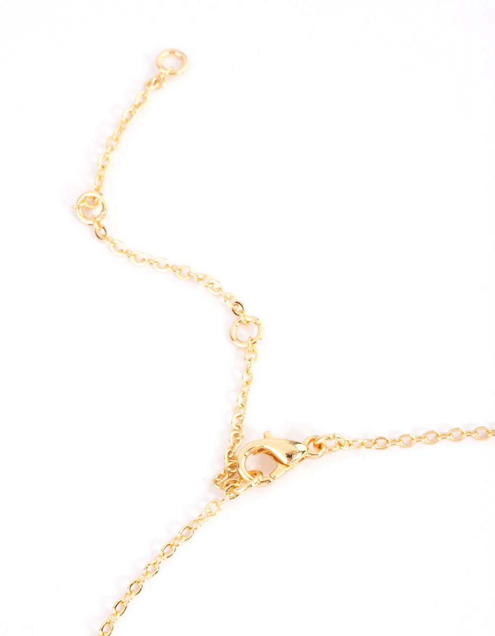 Gold Plated Diamante Butterfly Necklace - Image 3